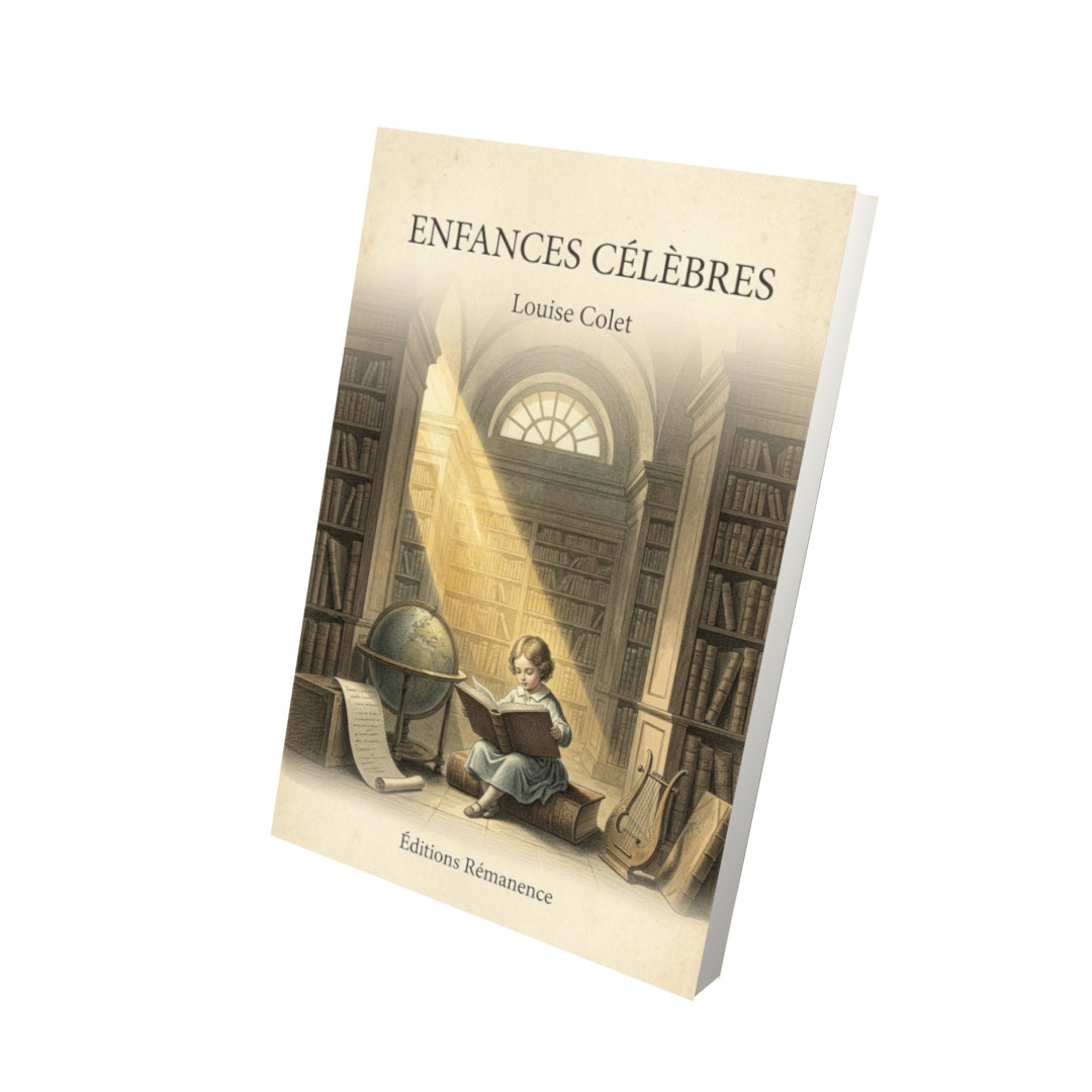 Livre Enfances célèbres - Louise Colet - Vue 3D - Editions Remanence