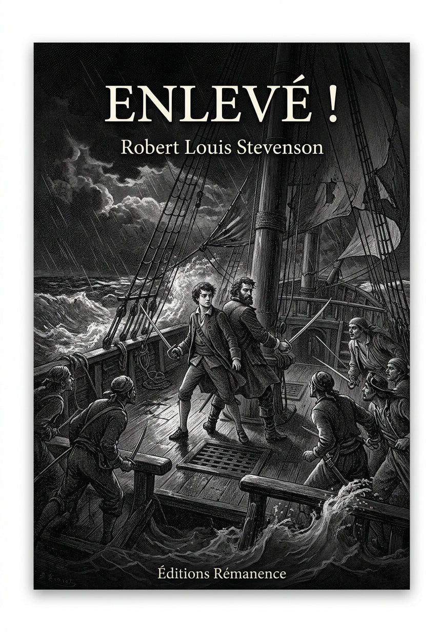 Livre Enlevé ! par Robert Louis Stevenson - Couverture - Editions Remanence