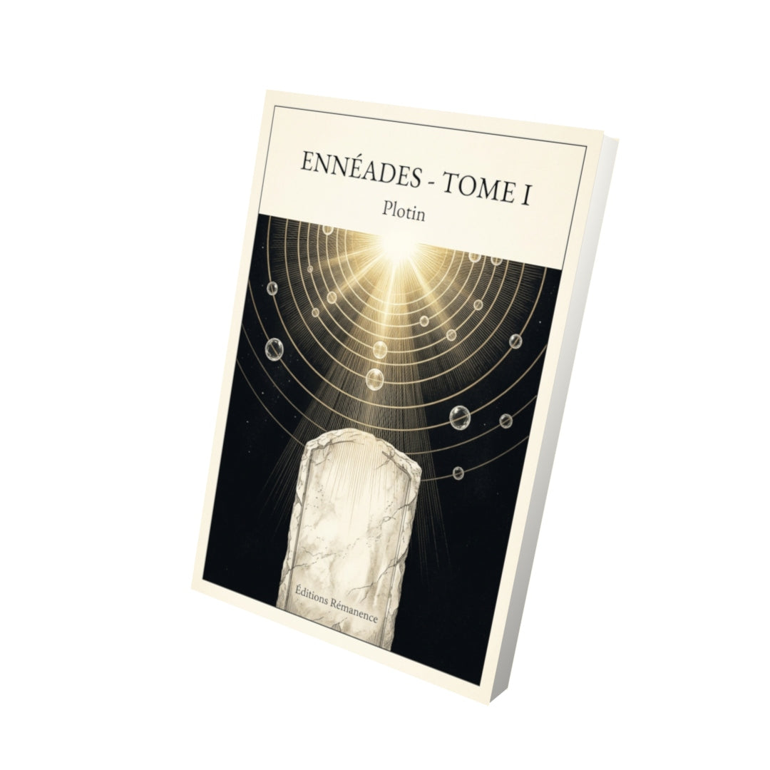 Livre Ennéades - Tome I par Plotin - Vue 3D - Editions Remanence