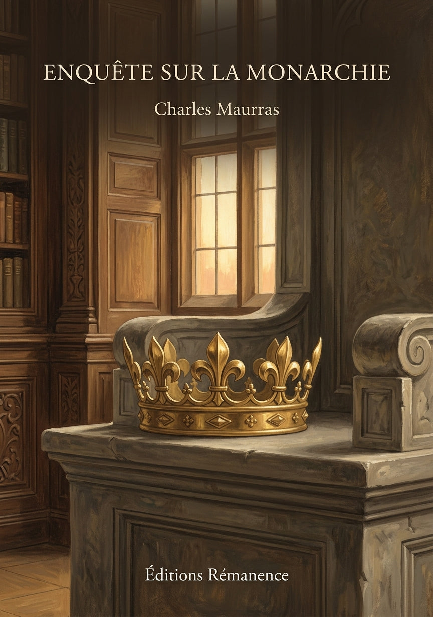 Livre Enquête sur la monarchie par Charles Maurras - Couverture - Editions Remanence