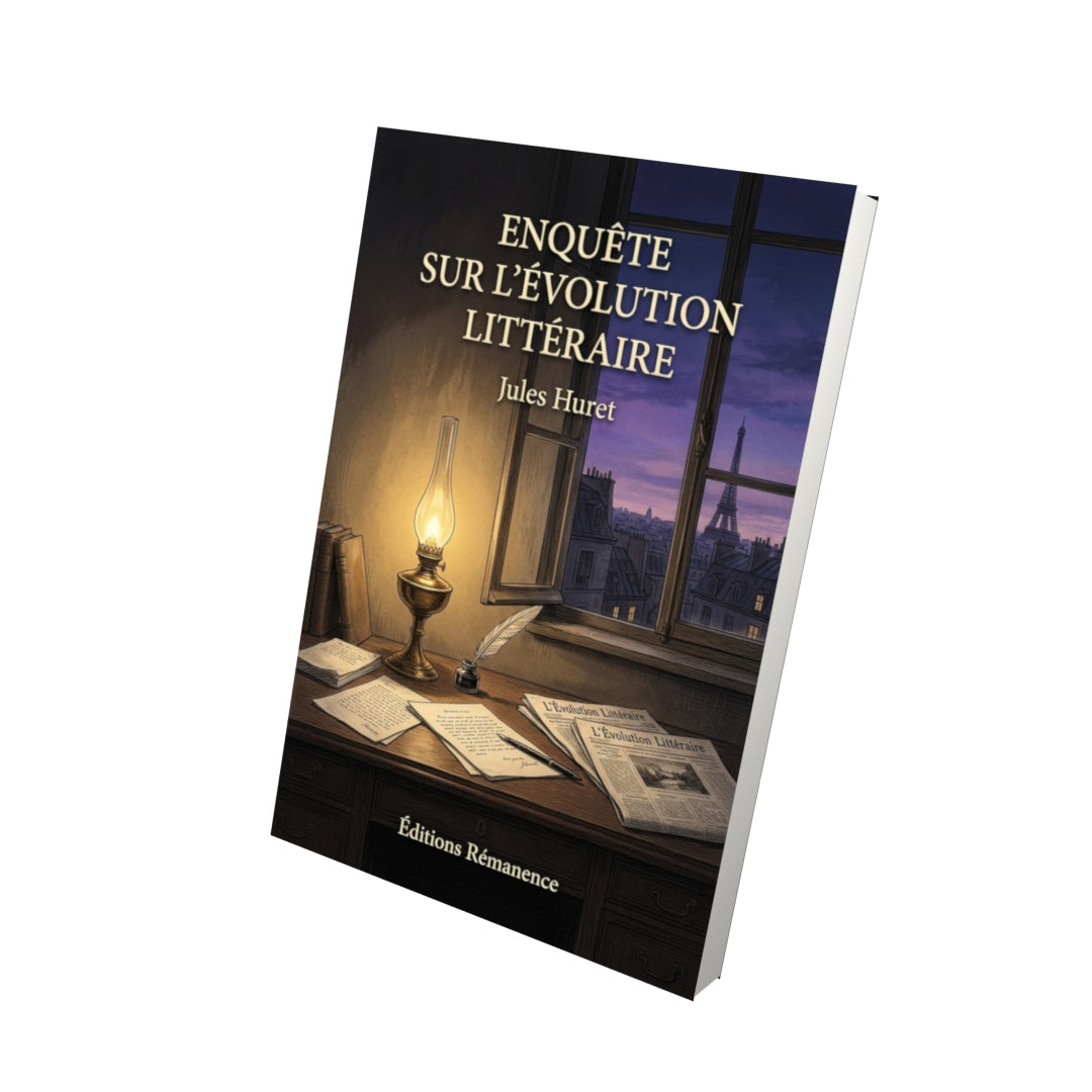 Livre Enquête sur l’évolution littéraire par Jules Huret - Vue 3D - Editions Remanence