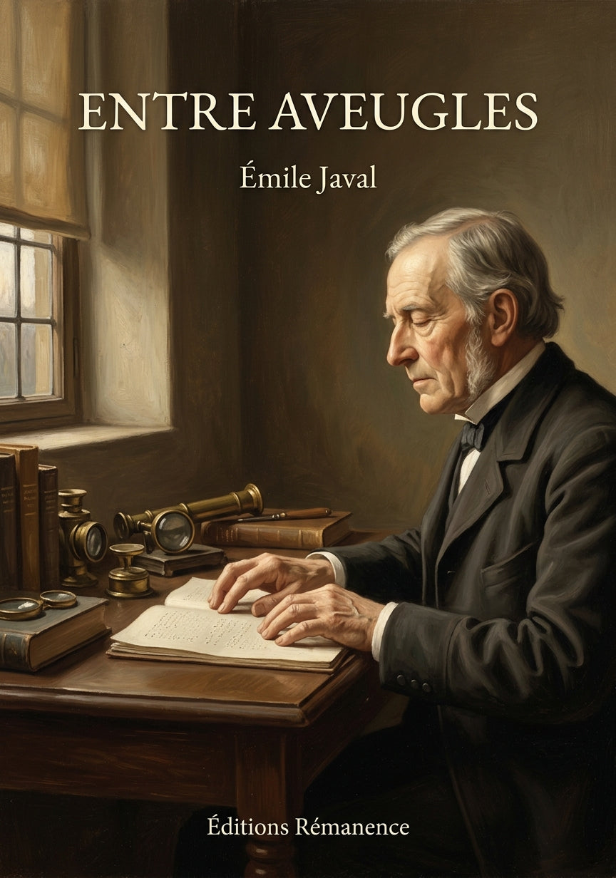 Livre Entre Aveugles par Émile Javal - Couverture - Editions Remanence