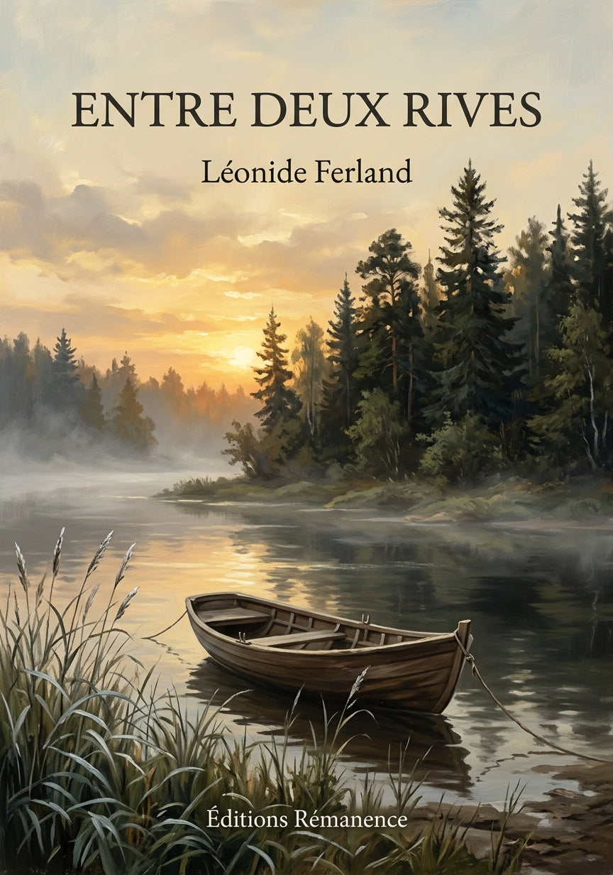 Livre Entre deux rives par Léonide Ferland - Couverture - Editions Remanence