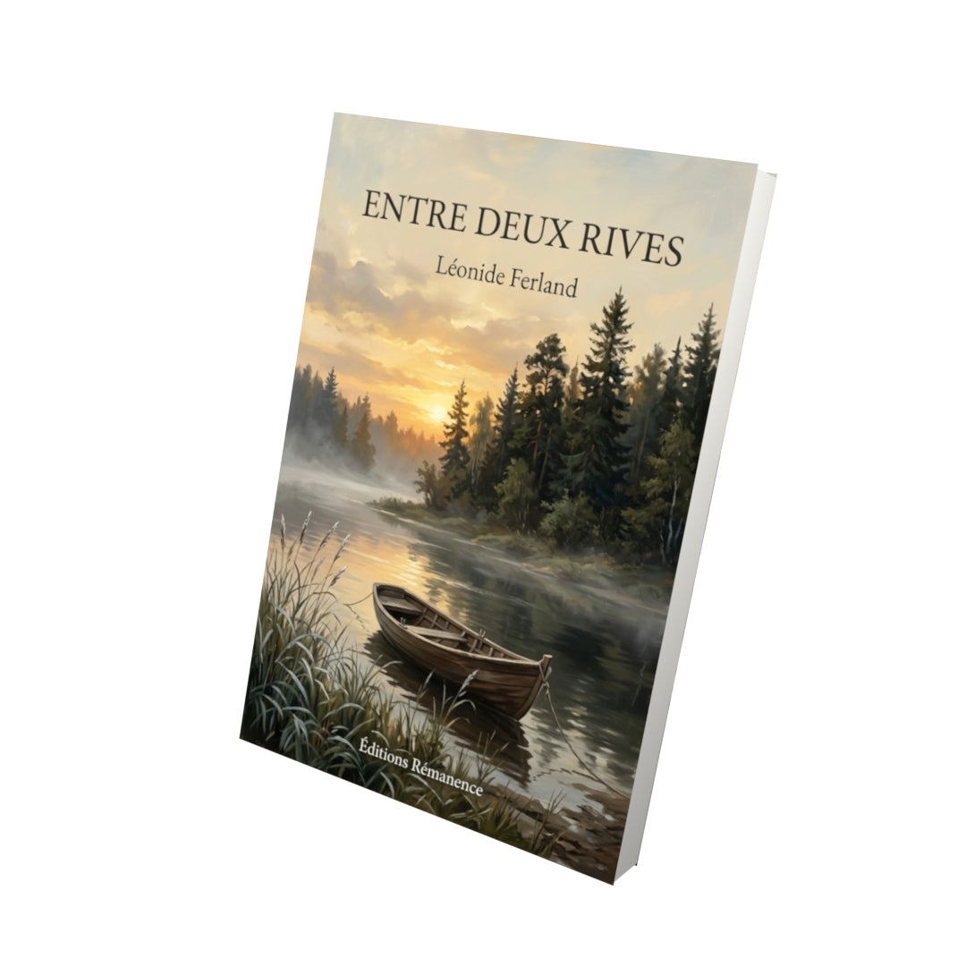 Livre Entre deux rives par Léonide Ferland - Vue 3D - Editions Remanence