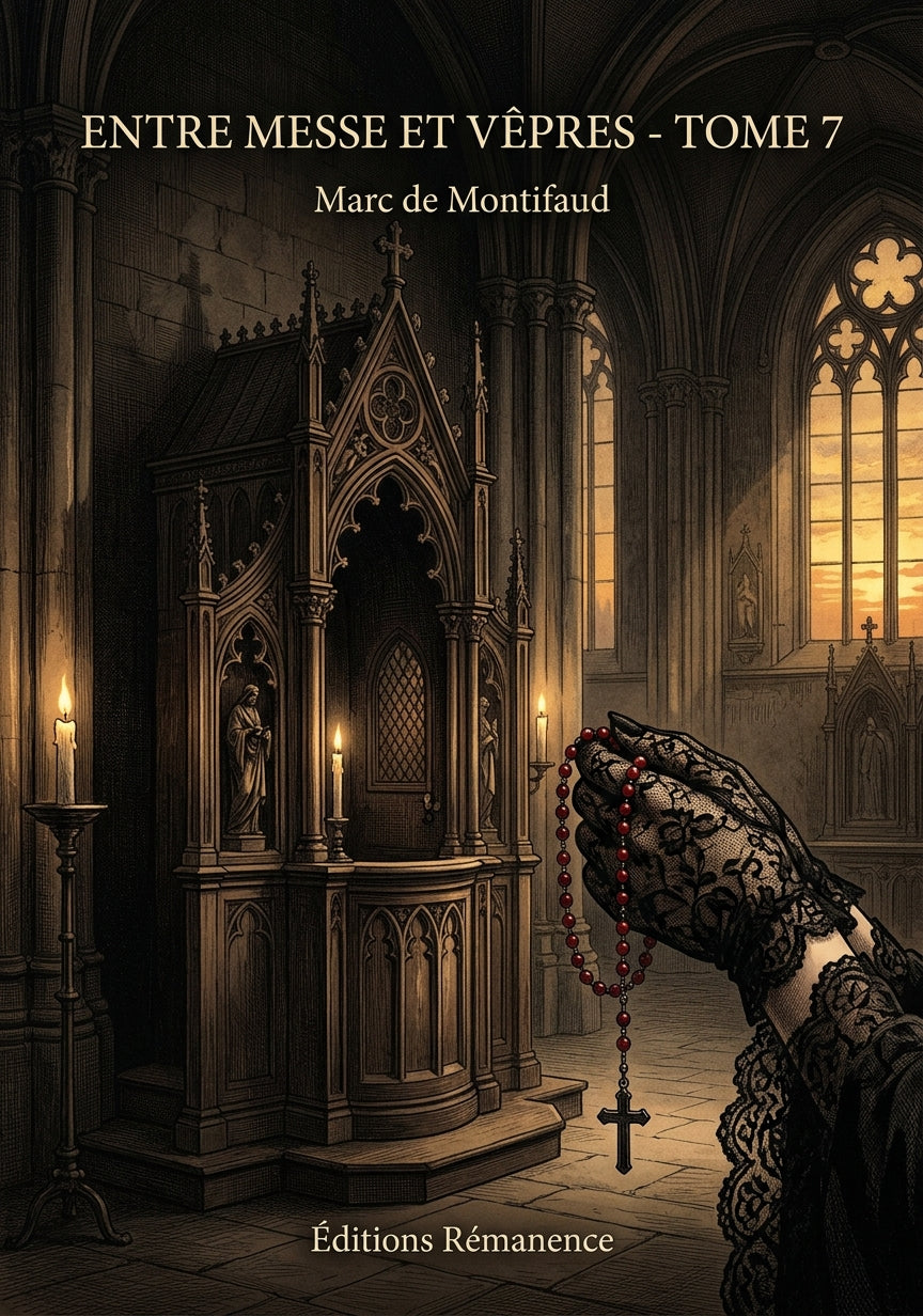 Livre Entre messe et vêpres - Tome 7 par Marc de Montifaud - Couverture - Editions Remanence