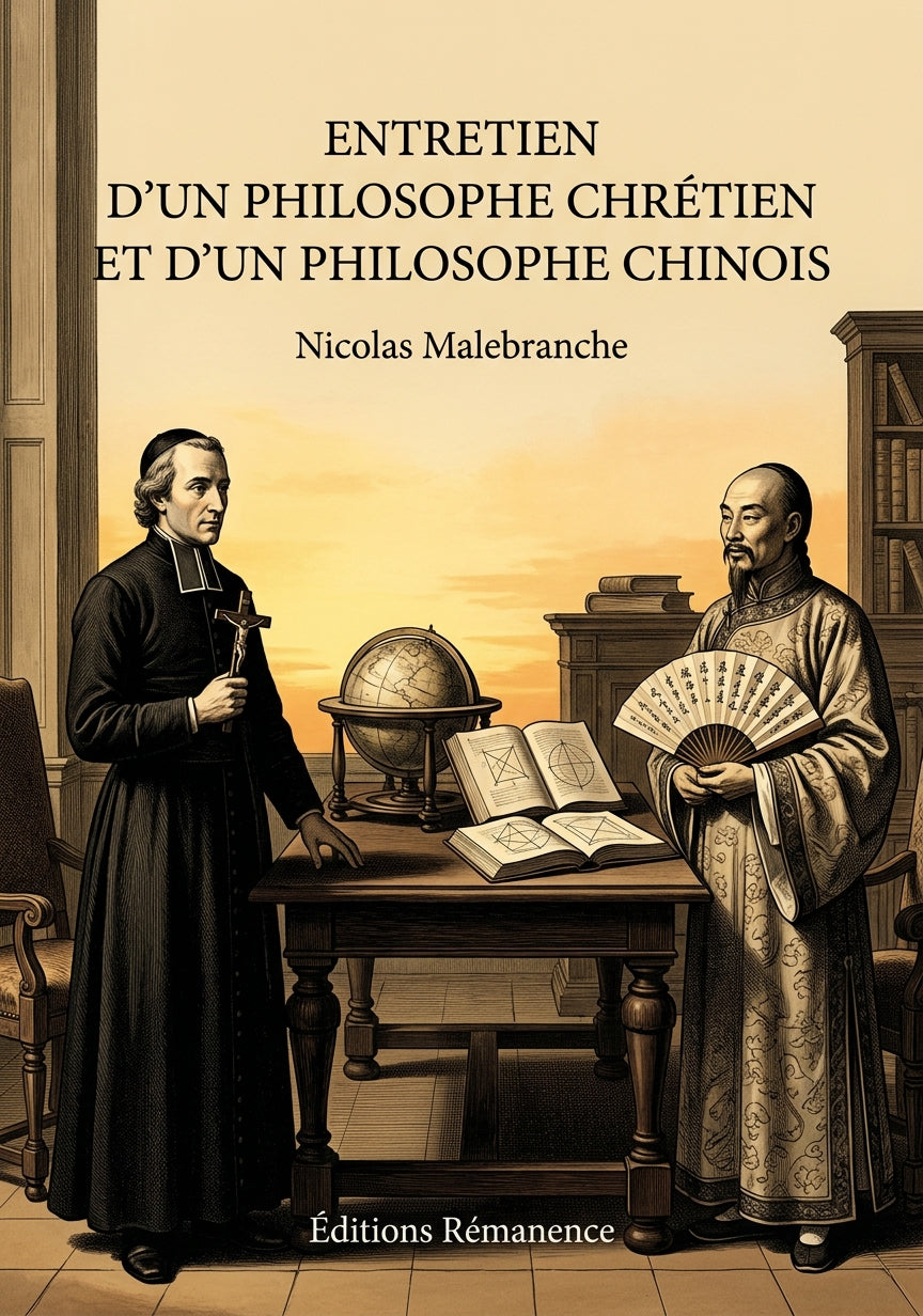 Livre Entretien d’un philosophe chrétien et d’un philosophe chinois par Nicolas Malebranche - Couverture - Editions Remanence
