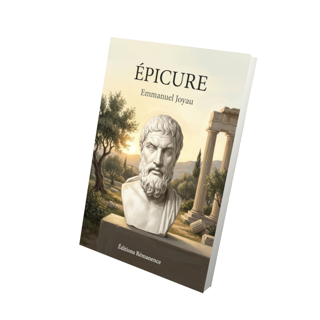Livre Épicure par Emmanuel Joyau - Vue 3D - Editions Remanence