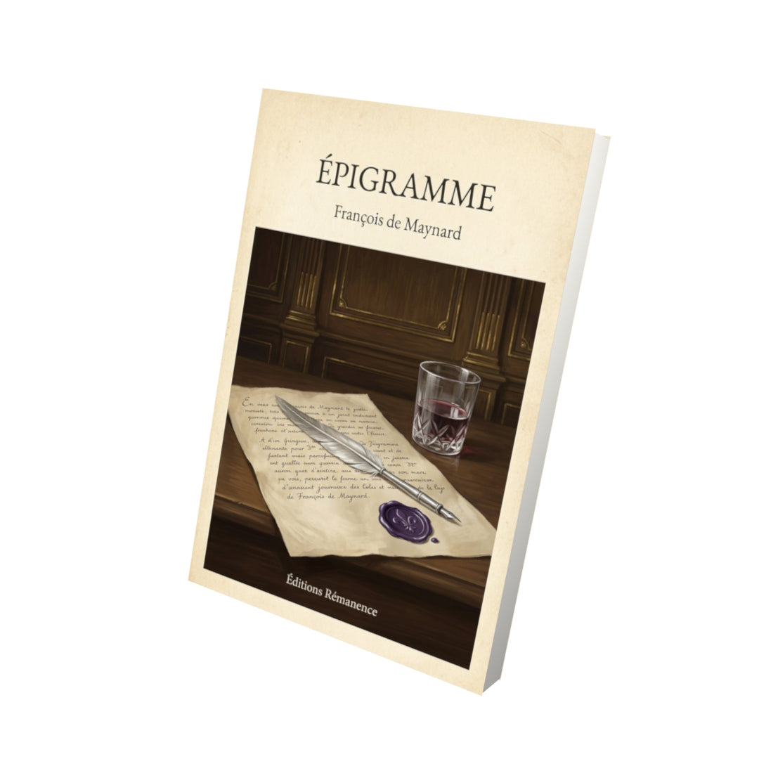 Livre Épigramme - François de Maynard - Vue 3D - Editions Remanence