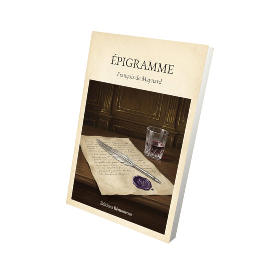 Livre Épigramme - François de Maynard - Vue 3D - Editions Remanence