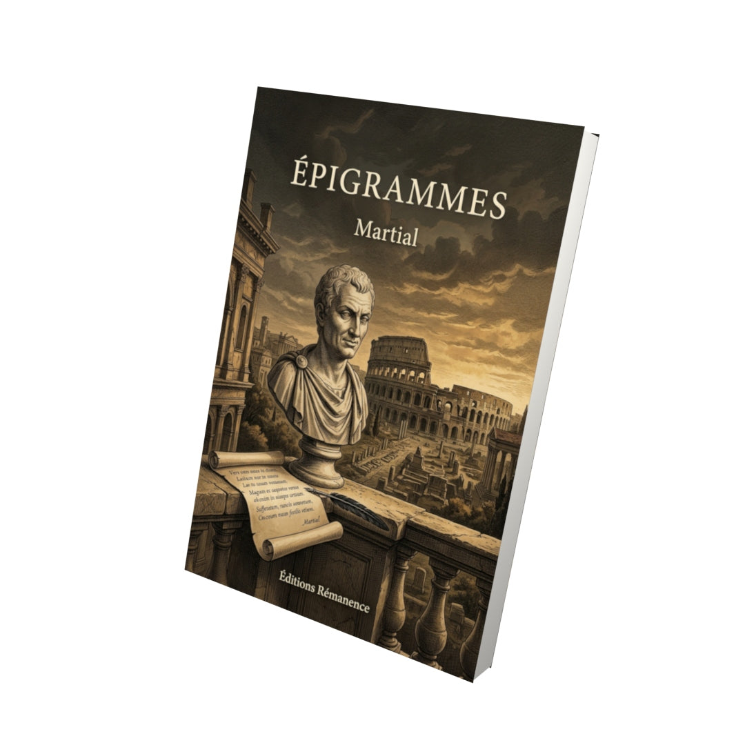 Livre Épigrammes par Martial - Vue 3D - Editions Remanence