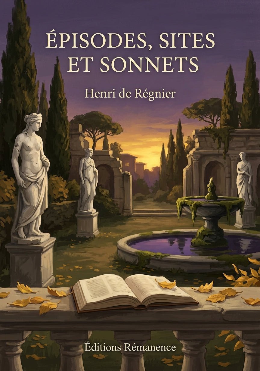 Livre Épisodes, Sites et Sonnets par Henri de Régnier - Couverture - Editions Remanence