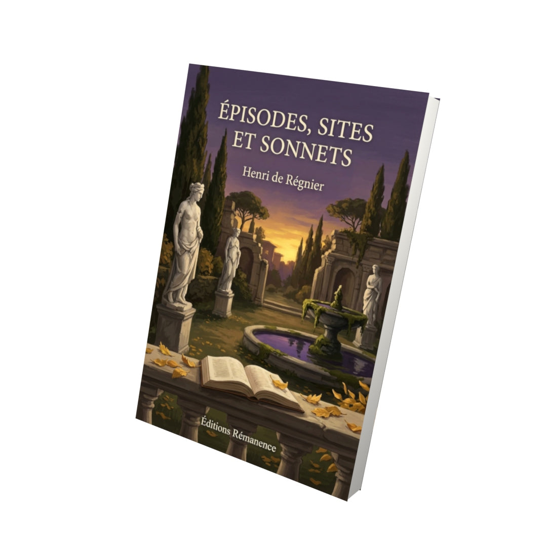 Livre Épisodes, Sites et Sonnets par Henri de Régnier - Vue 3D - Editions Remanence