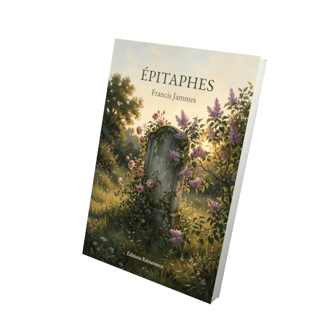 Livre Épitaphes par Francis Jammes - Vue 3D - Editions Remanence