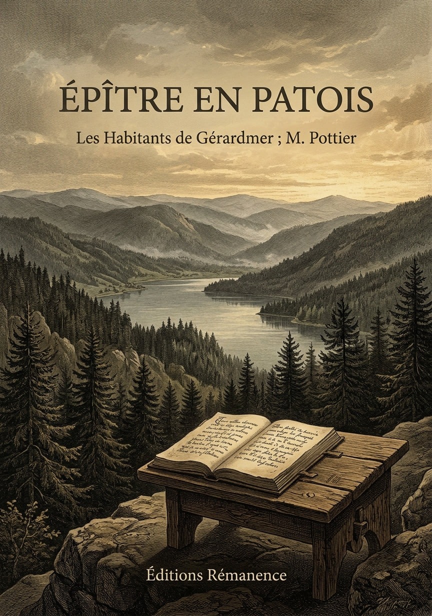 Livre Épître en patois par Les Habitants de Gérardmer ; M. Pottier - Couverture - Editions Remanence