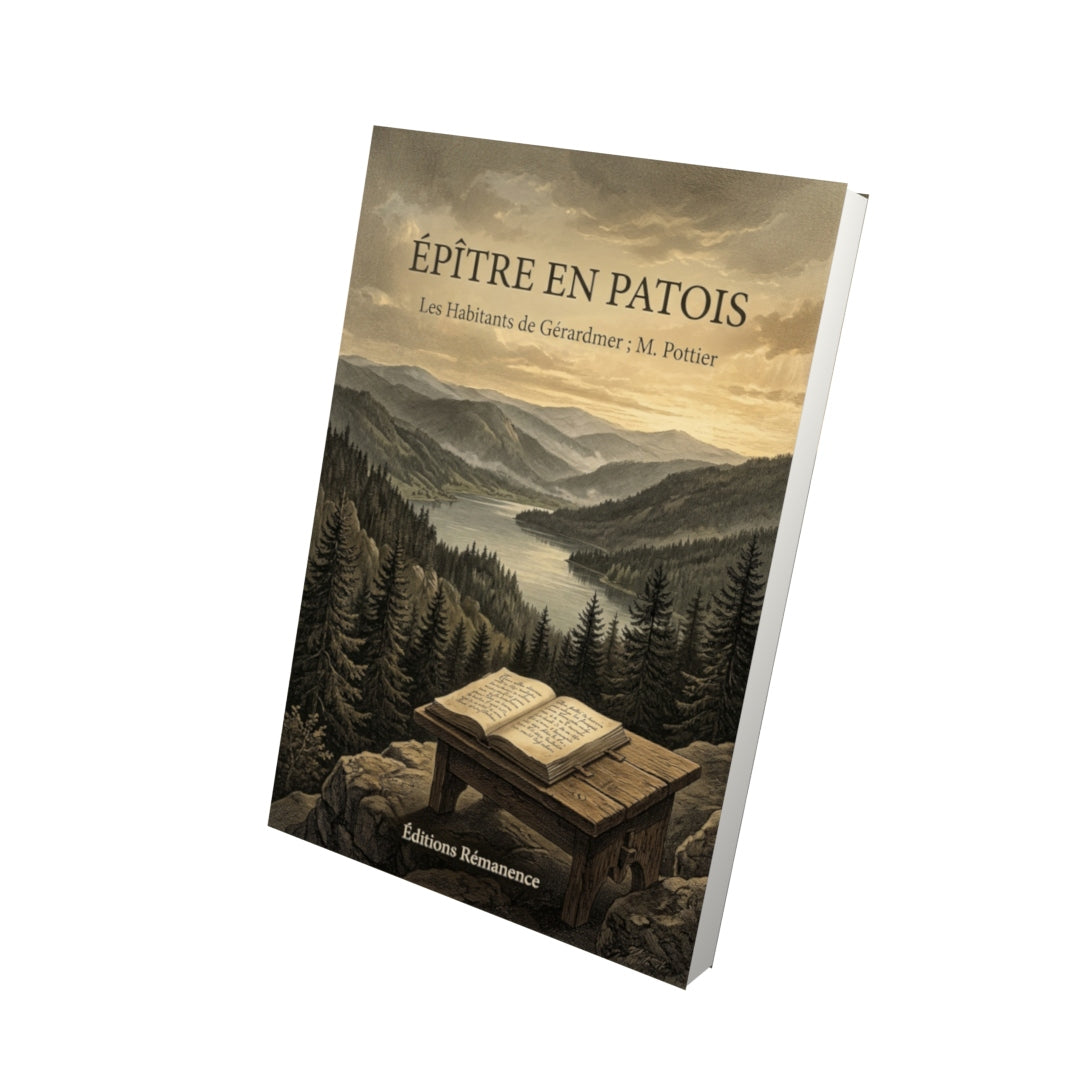Livre Épître en patois par Les Habitants de Gérardmer ; M. Pottier - Vue 3D - Editions Remanence