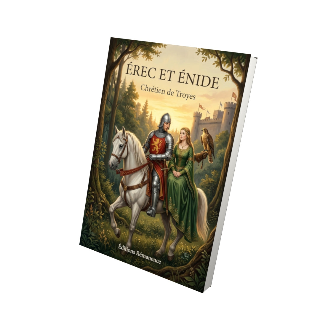 Livre Érec et Énide par Chrétien de Troyes - Vue 3D - Editions Remanence