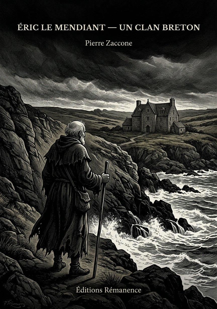 Livre Éric le Mendiant — Un Clan breton par Pierre Zaccone - Couverture - Editions Remanence