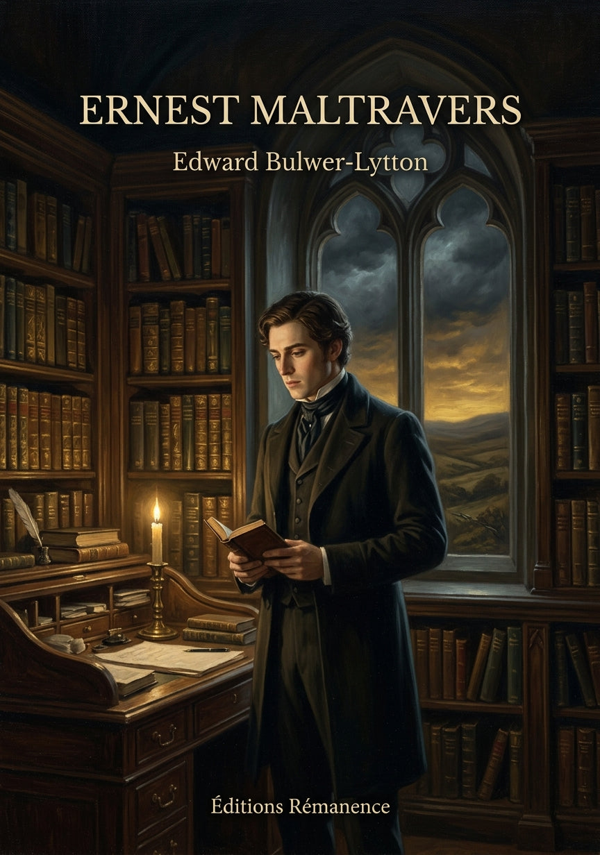 Livre Ernest Maltravers par Edward Bulwer-Lytton - Couverture - Editions Remanence