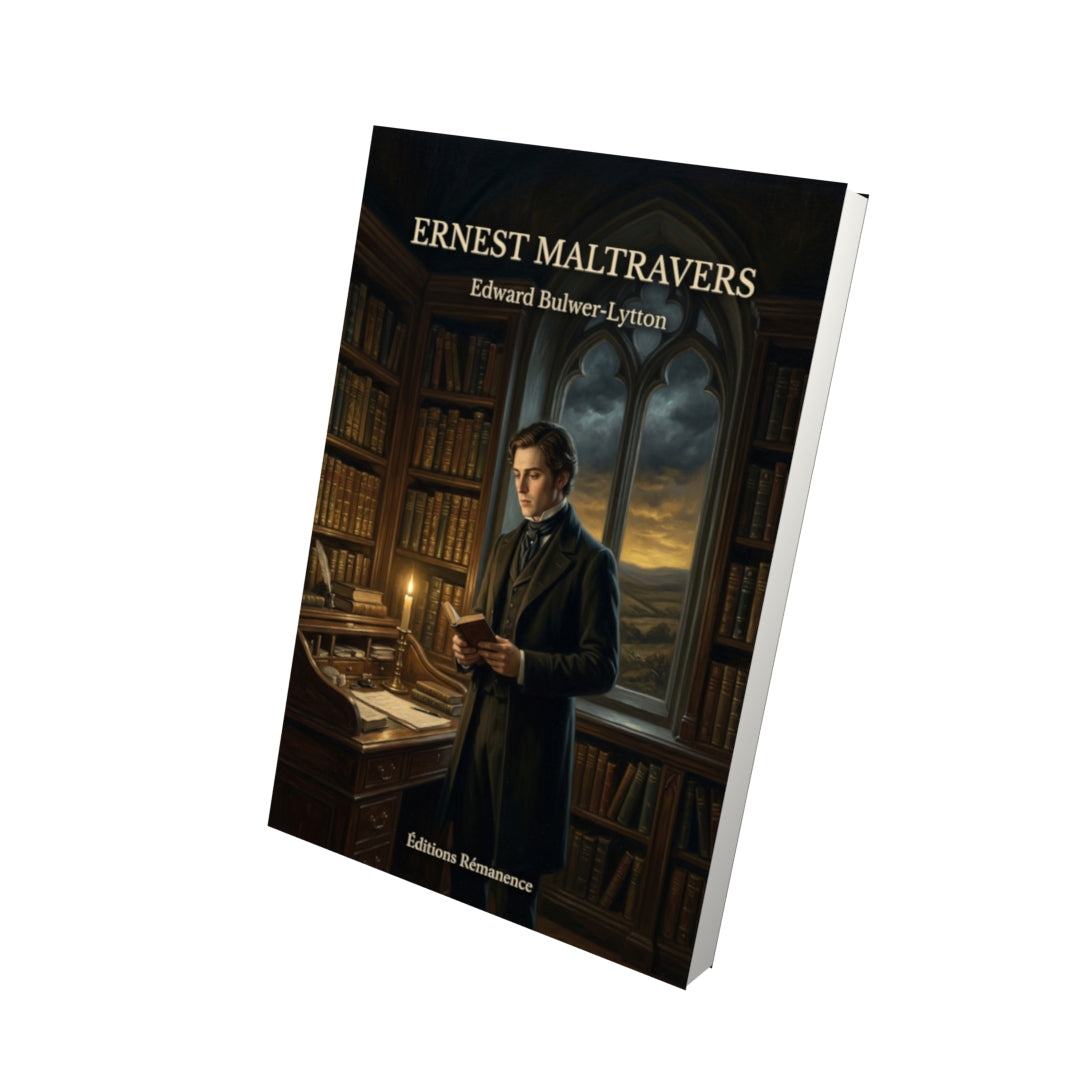Livre Ernest Maltravers par Edward Bulwer-Lytton - Vue 3D - Editions Remanence