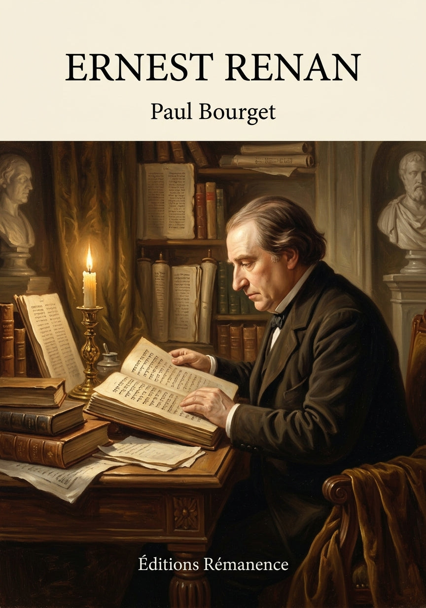 Livre Ernest Renan par Paul Bourget - Couverture - Editions Remanence