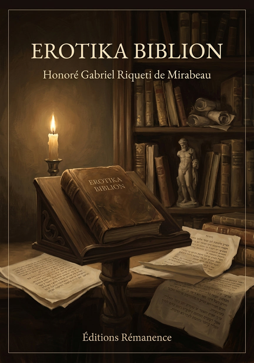 Livre Erotika Biblion par Honoré Gabriel Riqueti de Mirabeau - Couverture - Editions Remanence