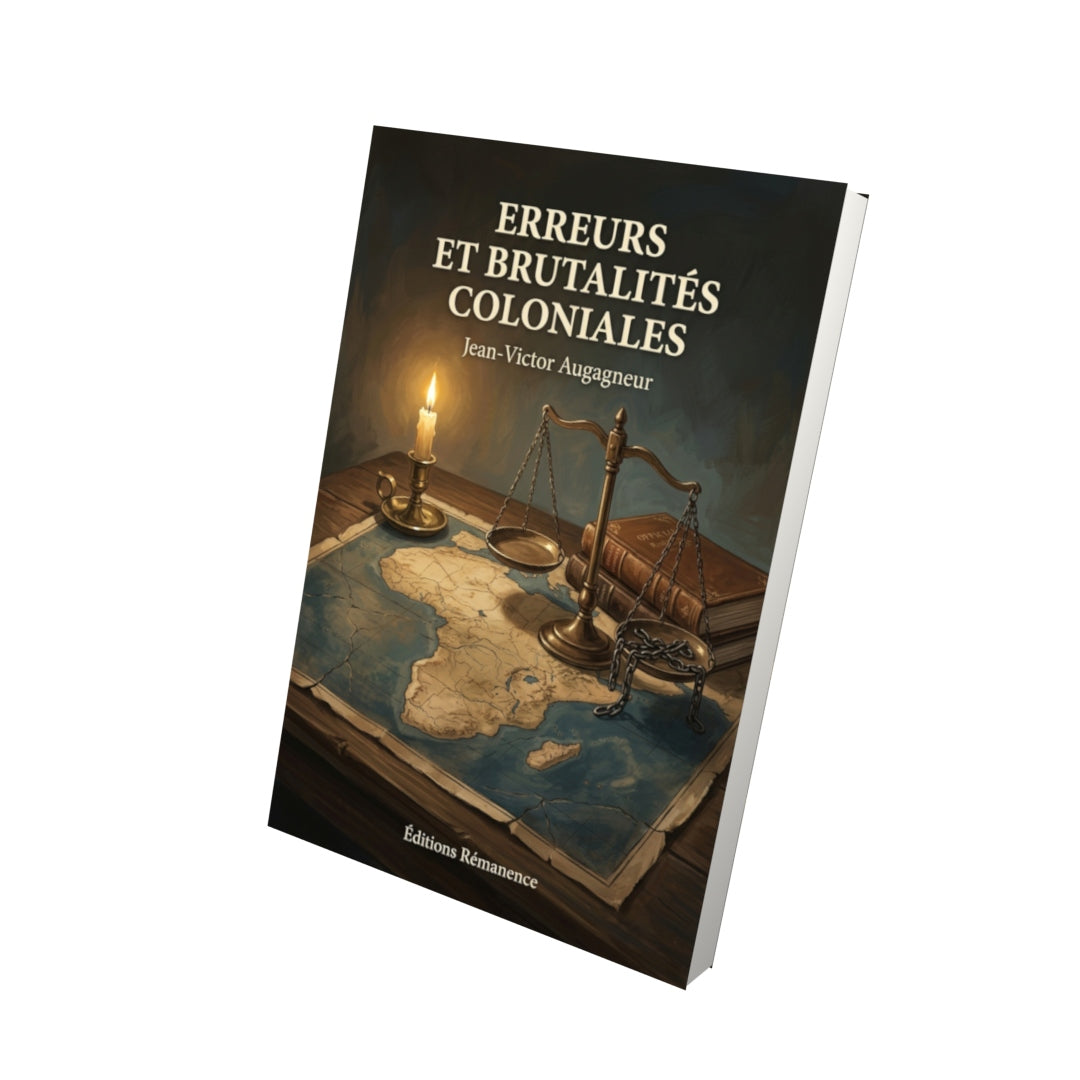 Livre Erreurs et brutalités coloniales par Jean-Victor Augagneur - Vue 3D - Editions Remanence