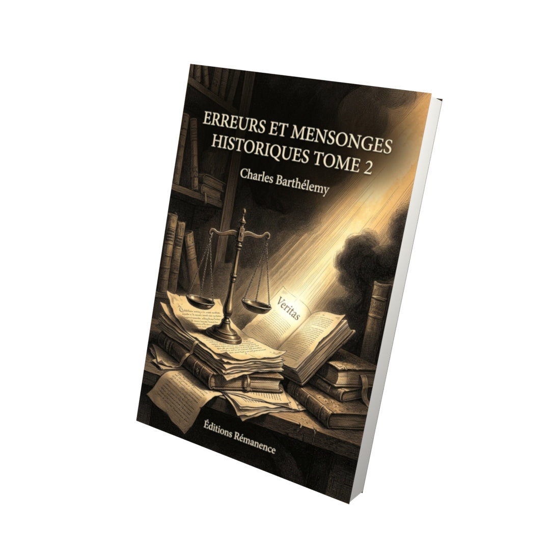Livre Erreurs et mensonges historiques Tome 2 - Charles Barthélemy - Vue 3D - Editions Remanence
