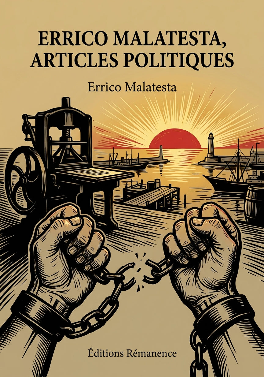 Livre Errico Malatesta, Articles politiques par Errico Malatesta - Couverture - Editions Remanence