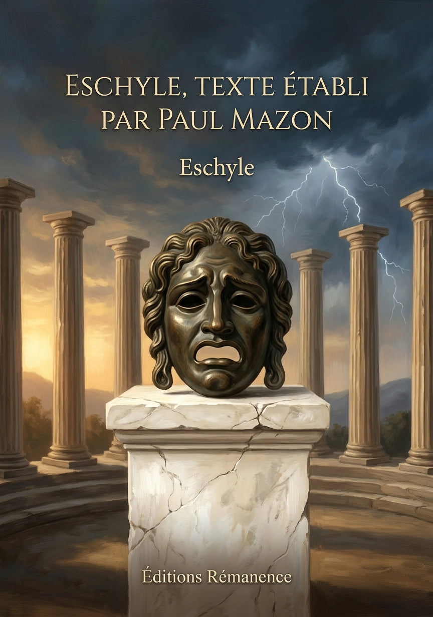 Livre Eschyle, texte établi par Paul Mazon par Eschyle - Couverture - Editions Remanence