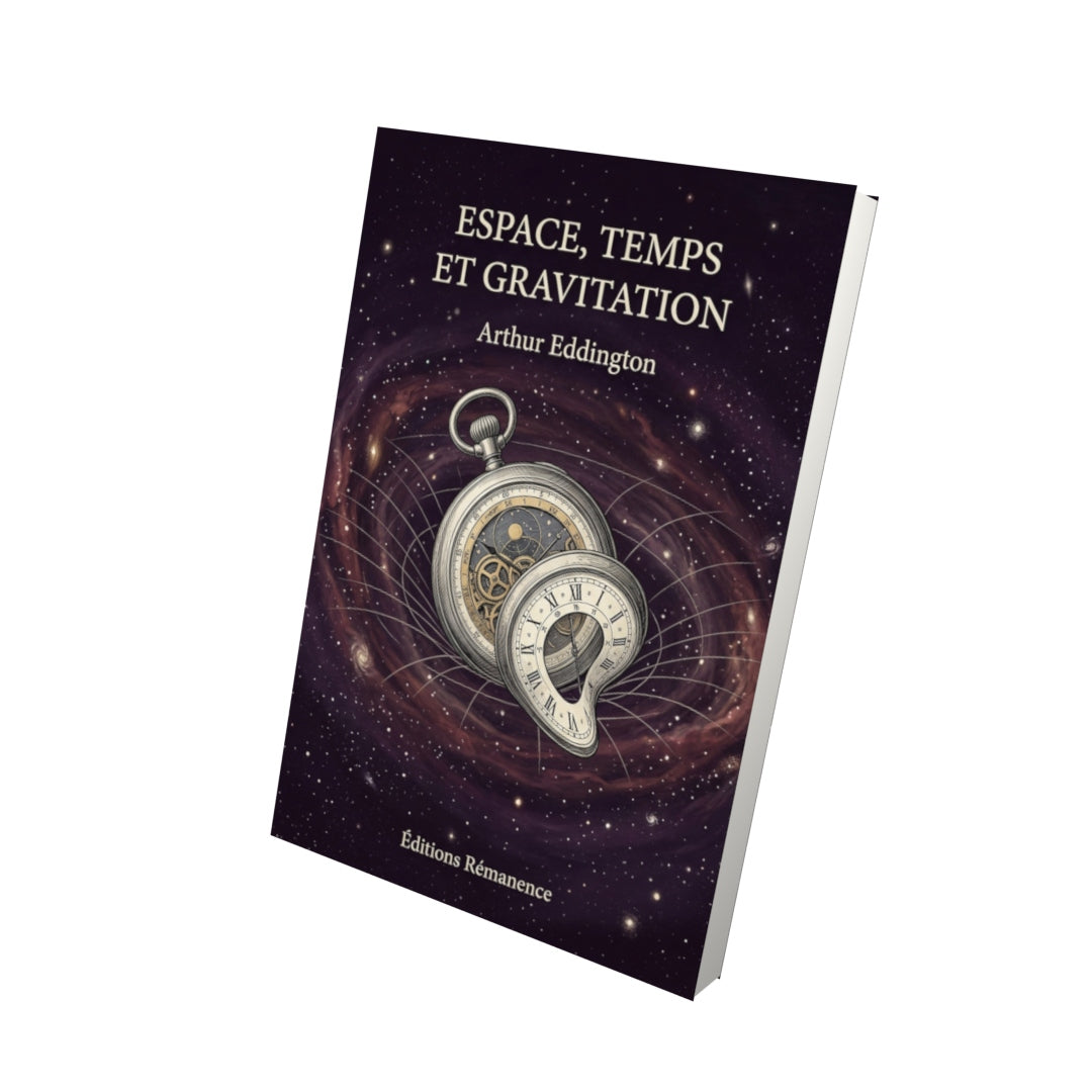 Livre Espace, Temps et Gravitation par Arthur Eddington - Vue 3D - Editions Remanence