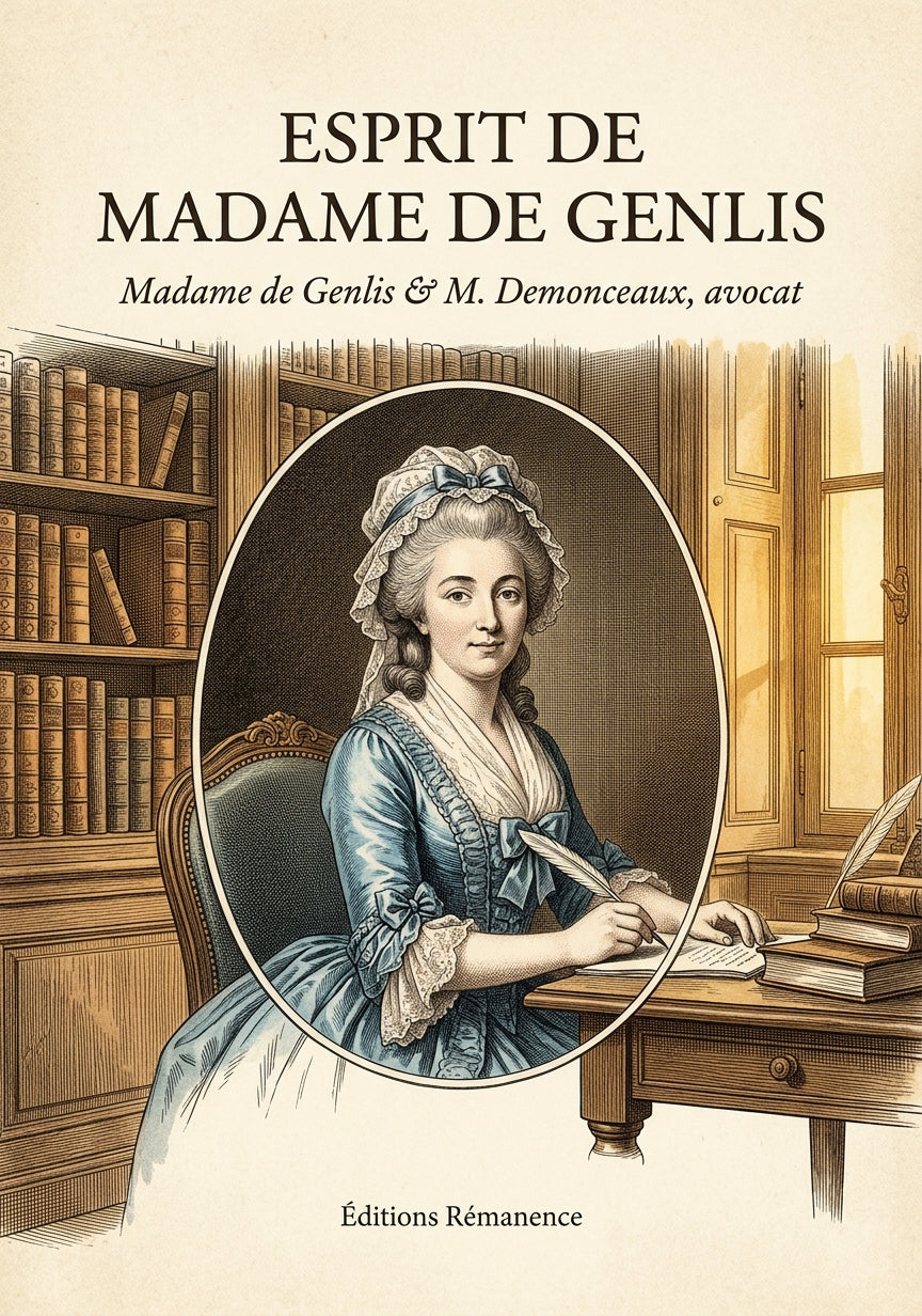 Livre Esprit de Madame de Genlis par Madame de Genlis & M. Demonceaux, avocat - Couverture - Editions Remanence