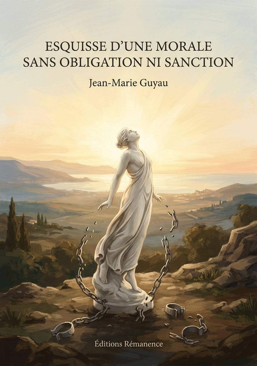 Livre Esquisse d’une morale sans obligation ni sanction par Jean-Marie Guyau - Couverture - Editions Remanence