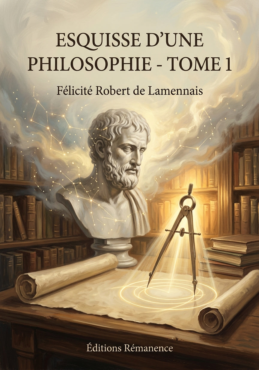 Livre Esquisse d’une philosophie - Tome 1 par Félicité Robert de Lamennais - Couverture - Editions Remanence