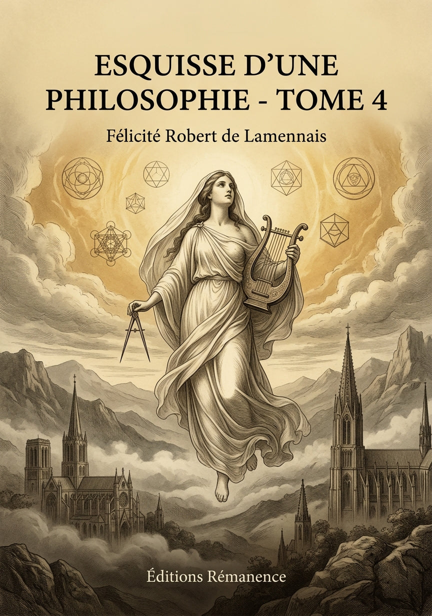 Livre Esquisse d’une philosophie - Tome 4 par Félicité Robert de Lamennais - Couverture - Editions Remanence