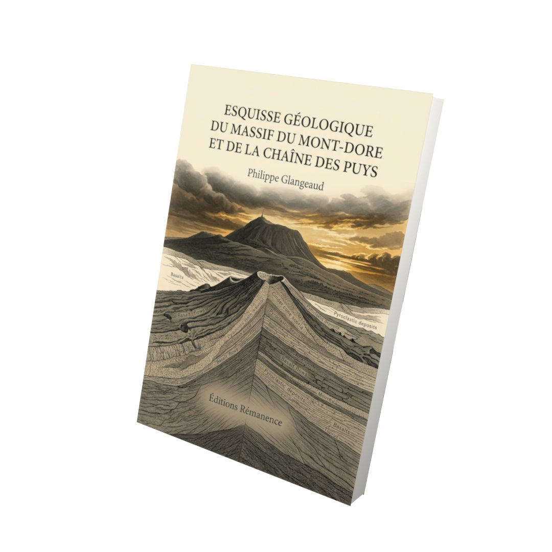 Livre Esquisse géologique du massif du Mont-Dore et de la chaîne des Puys par Philippe Glangeaud - Vue 3D - Editions Remanence