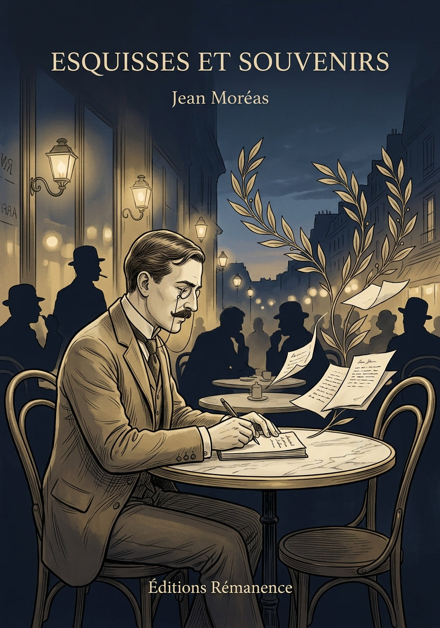 Livre Esquisses et Souvenirs par Jean Moréas - Couverture - Editions Remanence