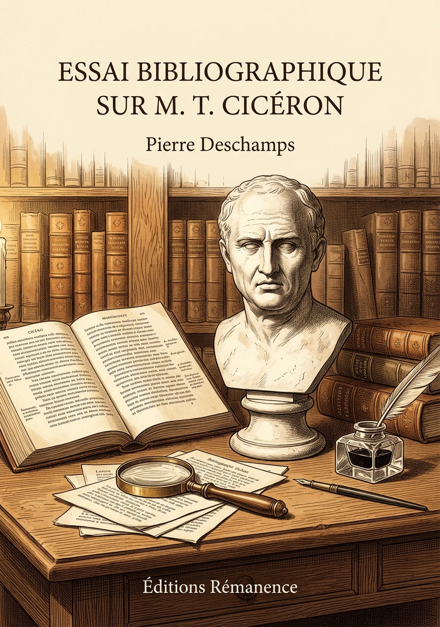 Livre Essai bibliographique sur M. T. Cicéron par Pierre Deschamps - Couverture - Editions Remanence