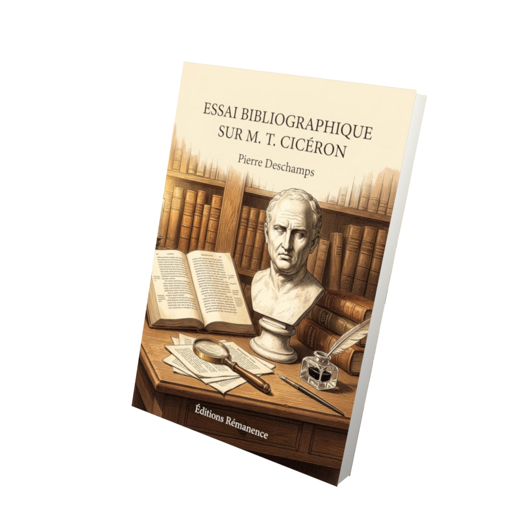 Livre Essai bibliographique sur M. T. Cicéron par Pierre Deschamps - Vue 3D - Editions Remanence