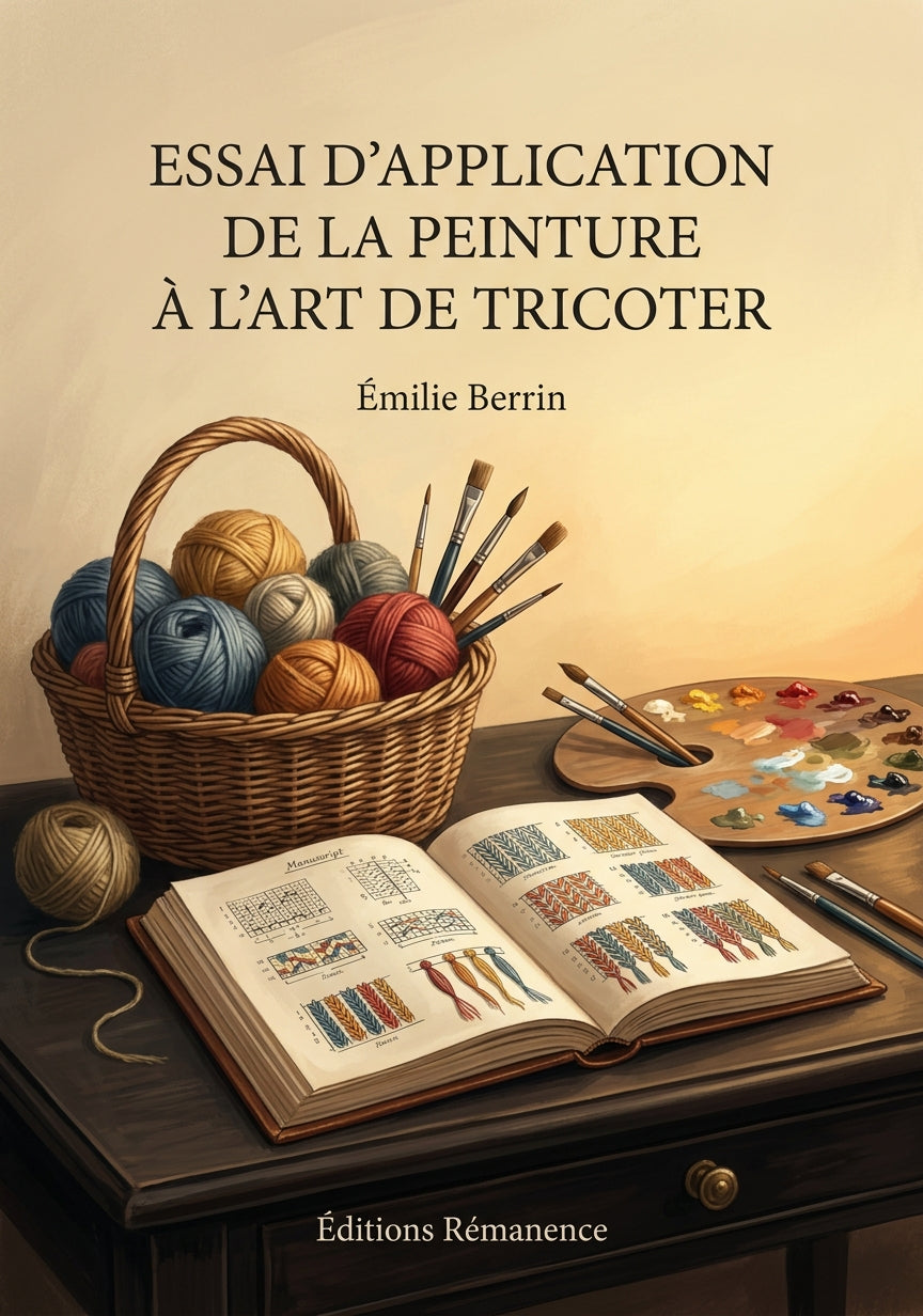 Livre Essai d’application de la peinture à l’art de tricoter par Émilie Berrin - Couverture - Editions Remanence