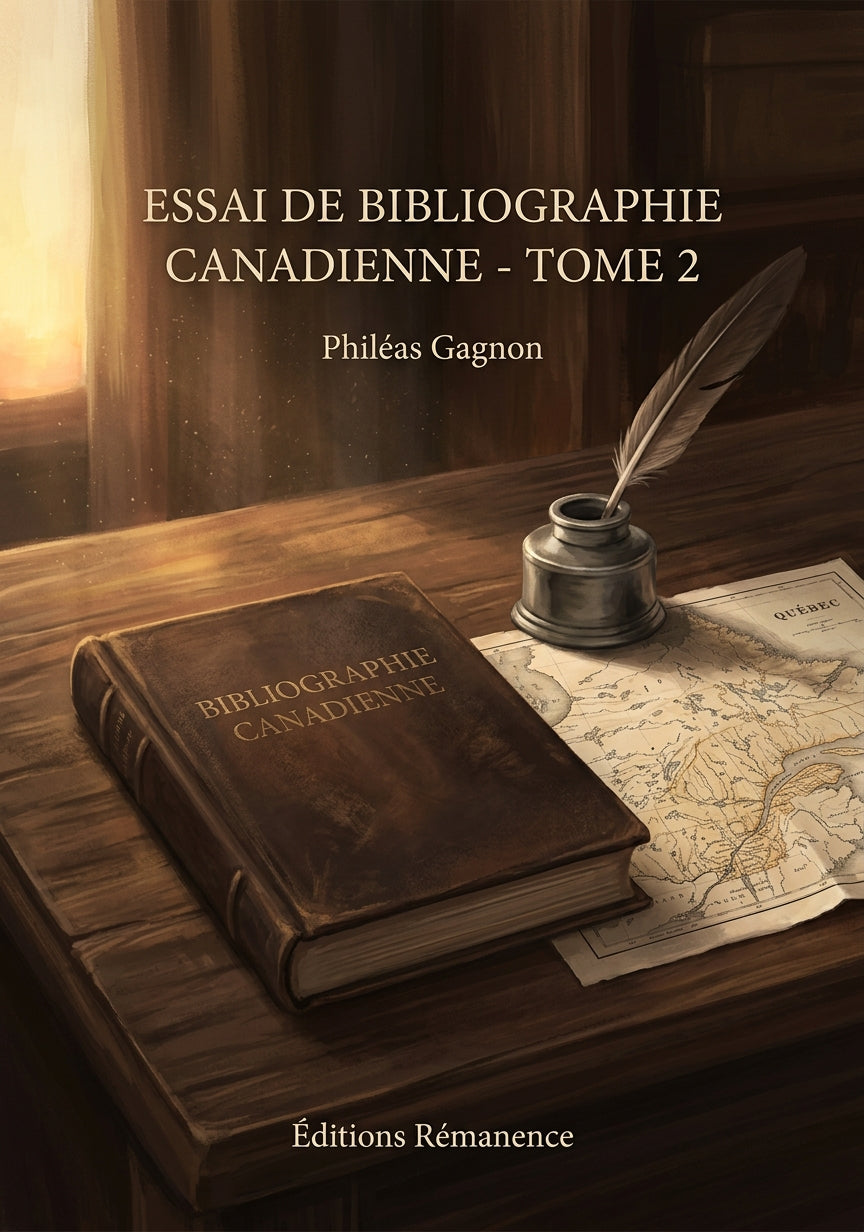 Livre Essai de bibliographie canadienne - Tome 2 par Philéas Gagnon - Couverture - Editions Remanence