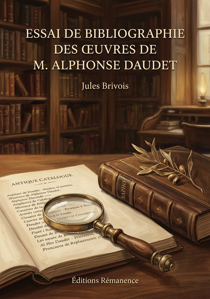 Livre Essai de bibliographie des œuvres de M. Alphonse Daudet par Jules Brivois - Couverture - Editions Remanence
