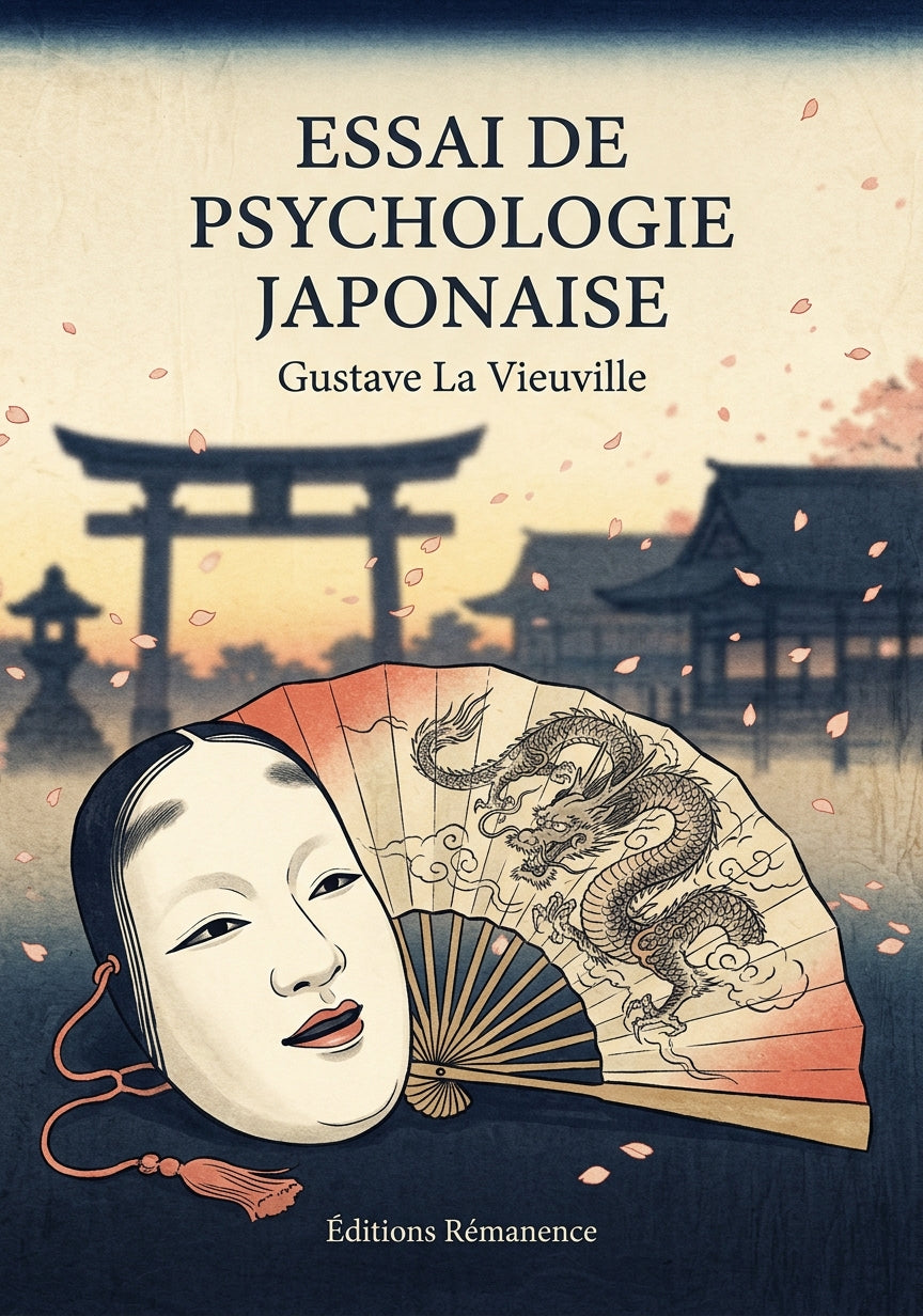 Livre Essai de psychologie japonaise par Gustave La Vieuville - Couverture - Editions Remanence