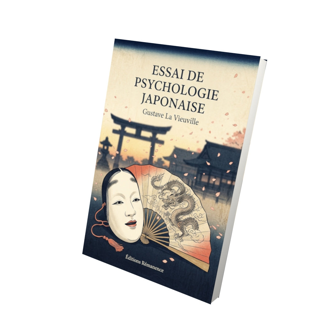 Livre Essai de psychologie japonaise par Gustave La Vieuville - Vue 3D - Editions Remanence