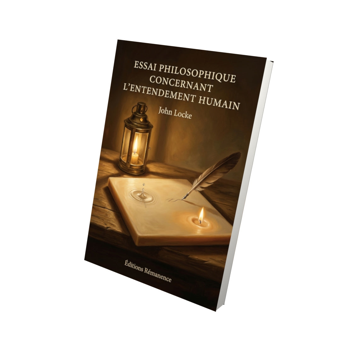 Livre Essai philosophique concernant l’entendement humain par John Locke - Vue 3D - Editions Remanence