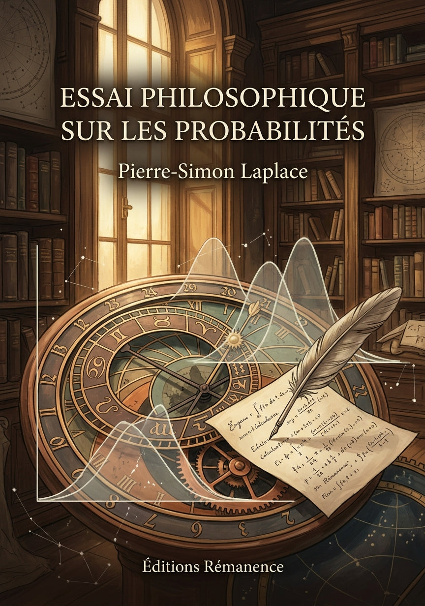 Livre Essai philosophique sur les probabilités par Pierre-Simon Laplace - Couverture - Editions Remanence