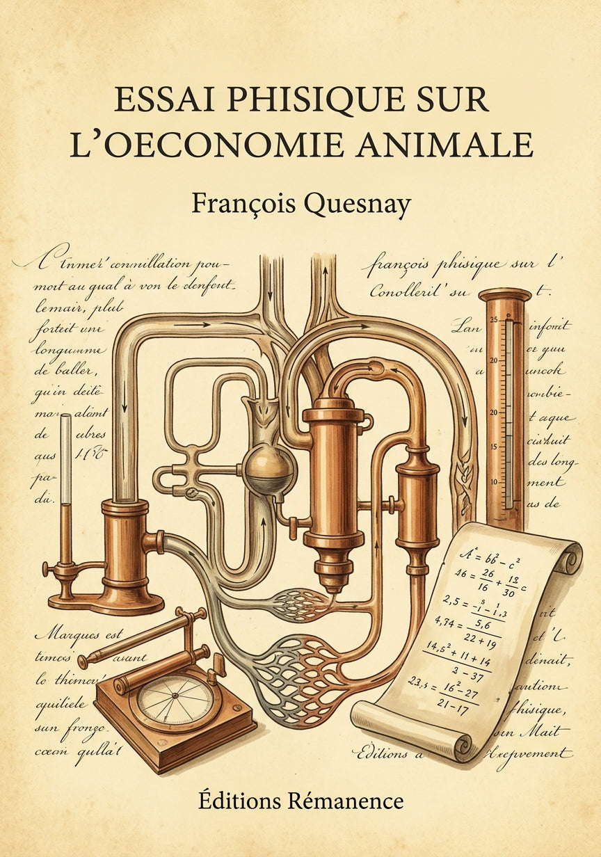 Livre Essai phisique sur l’oeconomie animale par François Quesnay - Couverture - Editions Remanence