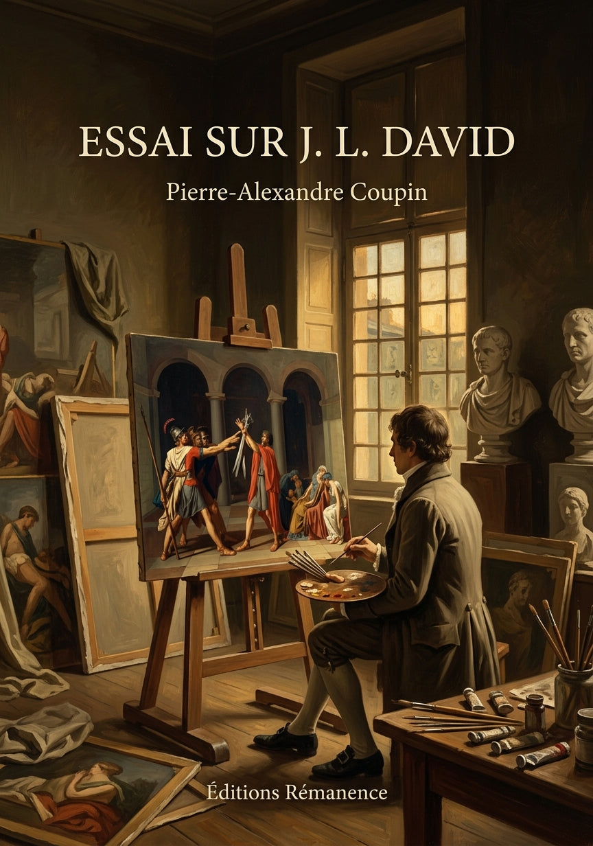 Livre Essai sur J. L. David par Pierre-Alexandre Coupin - Couverture - Editions Remanence
