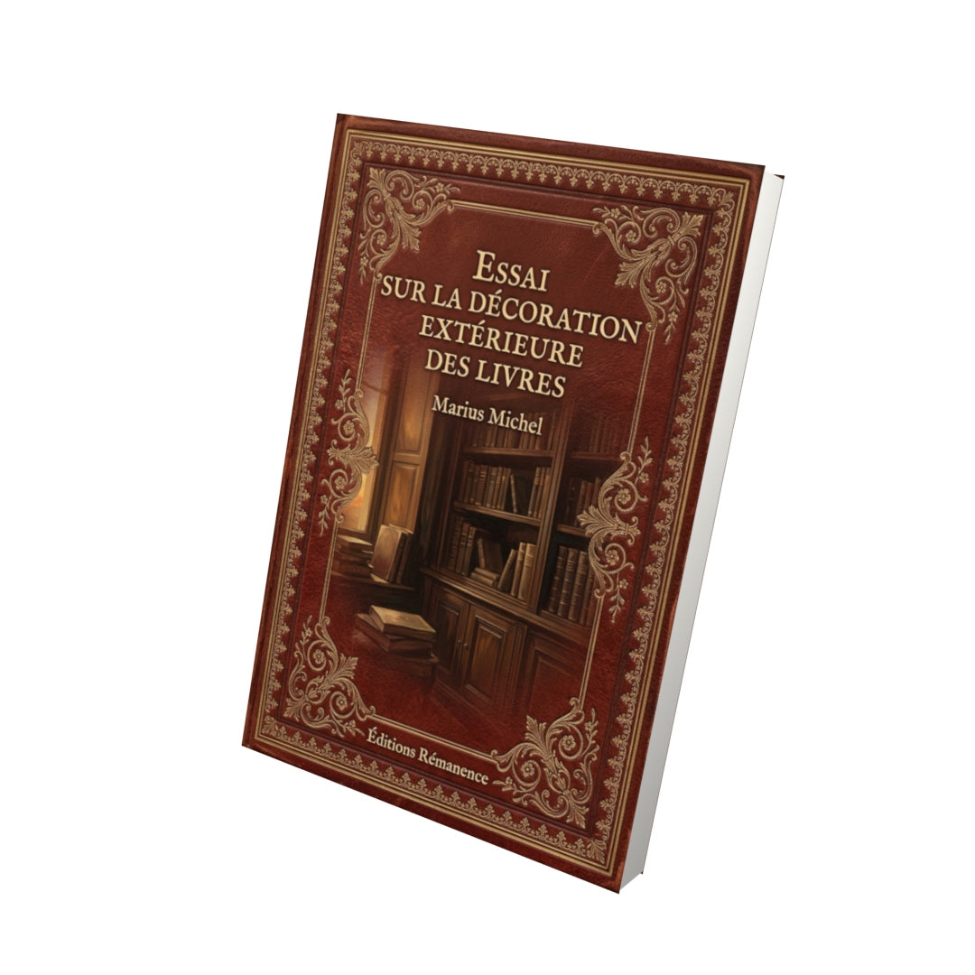 Livre Essai sur la décoration extérieure des livres par Marius Michel - Vue 3D - Editions Remanence