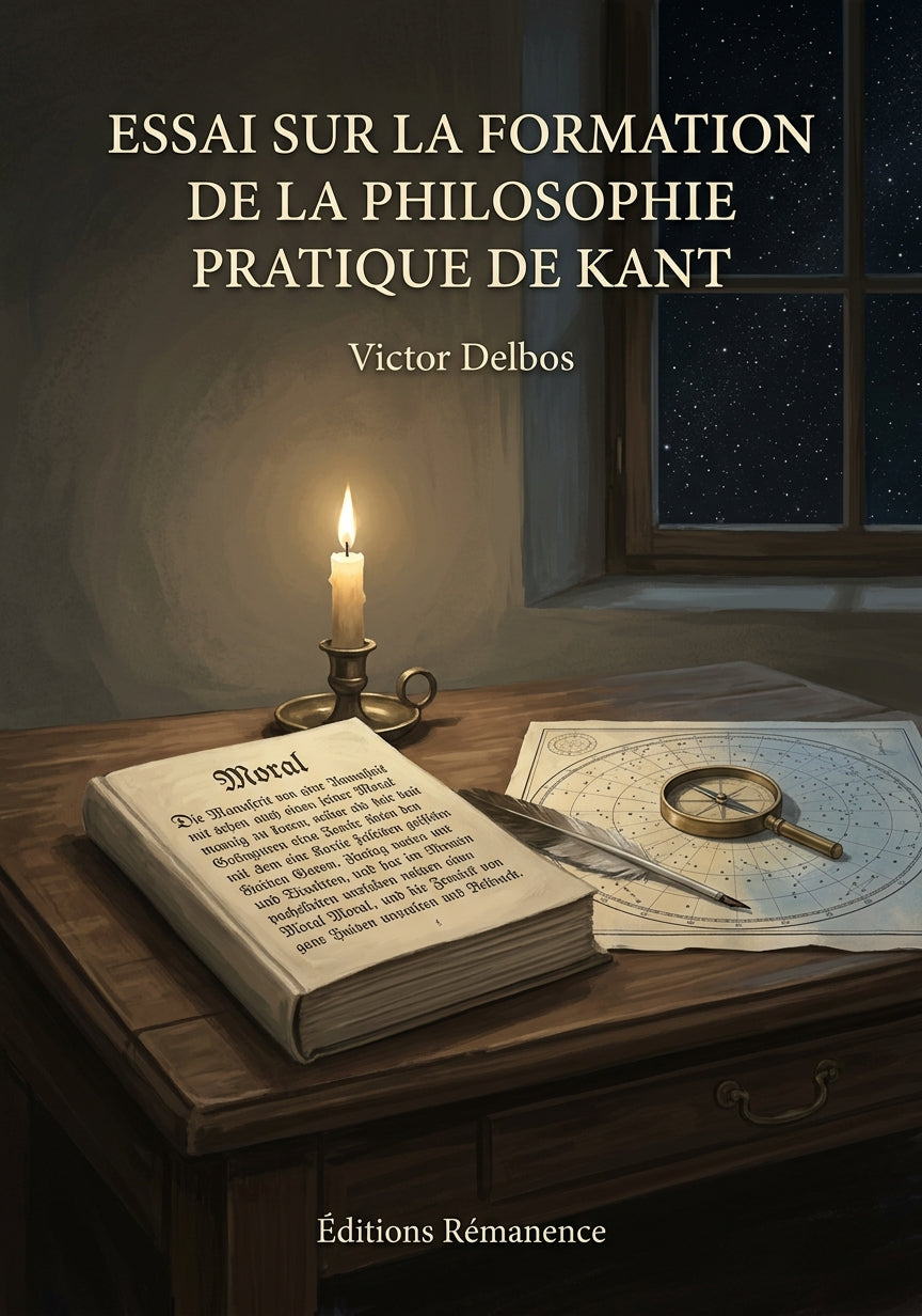 Livre Essai sur la formation de la philosophie pratique de Kant par Victor Delbos - Couverture - Editions Remanence