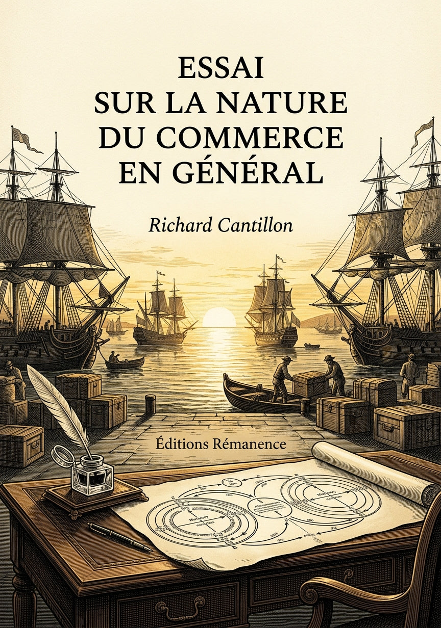 Livre Essai sur la nature du commerce en général par Richard Cantillon - Couverture - Editions Remanence